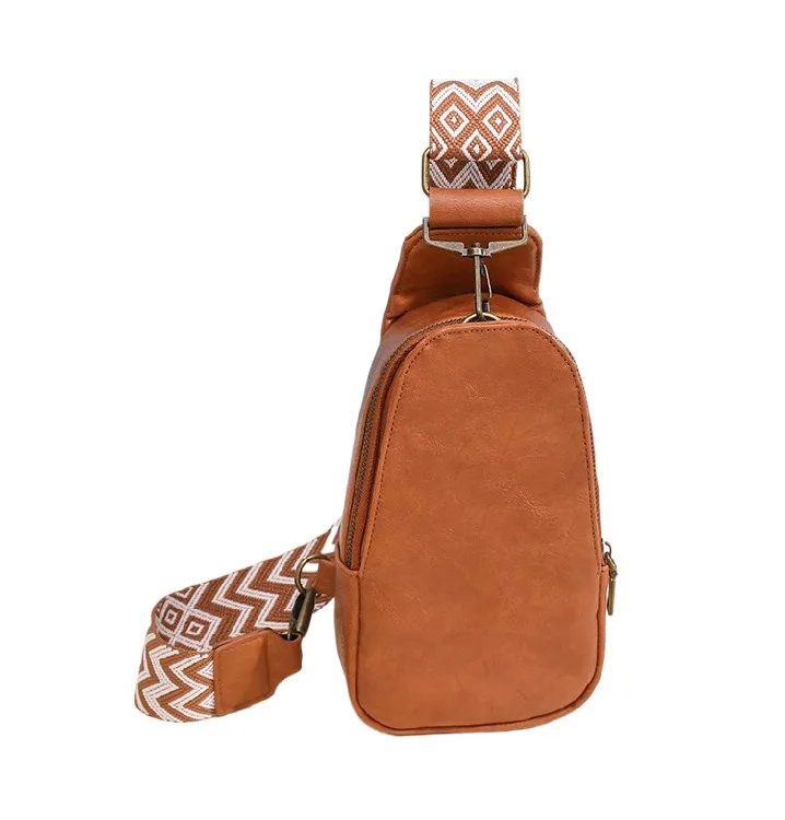 Western 40 colors sling bags woman leopard printed aztec boho PU leather sling bag crossbody fanny bag for women