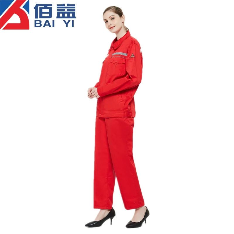 
6054 Anti Static Safety Clothing Long Sleeve Reflective Workwear Uniform for Workers 
