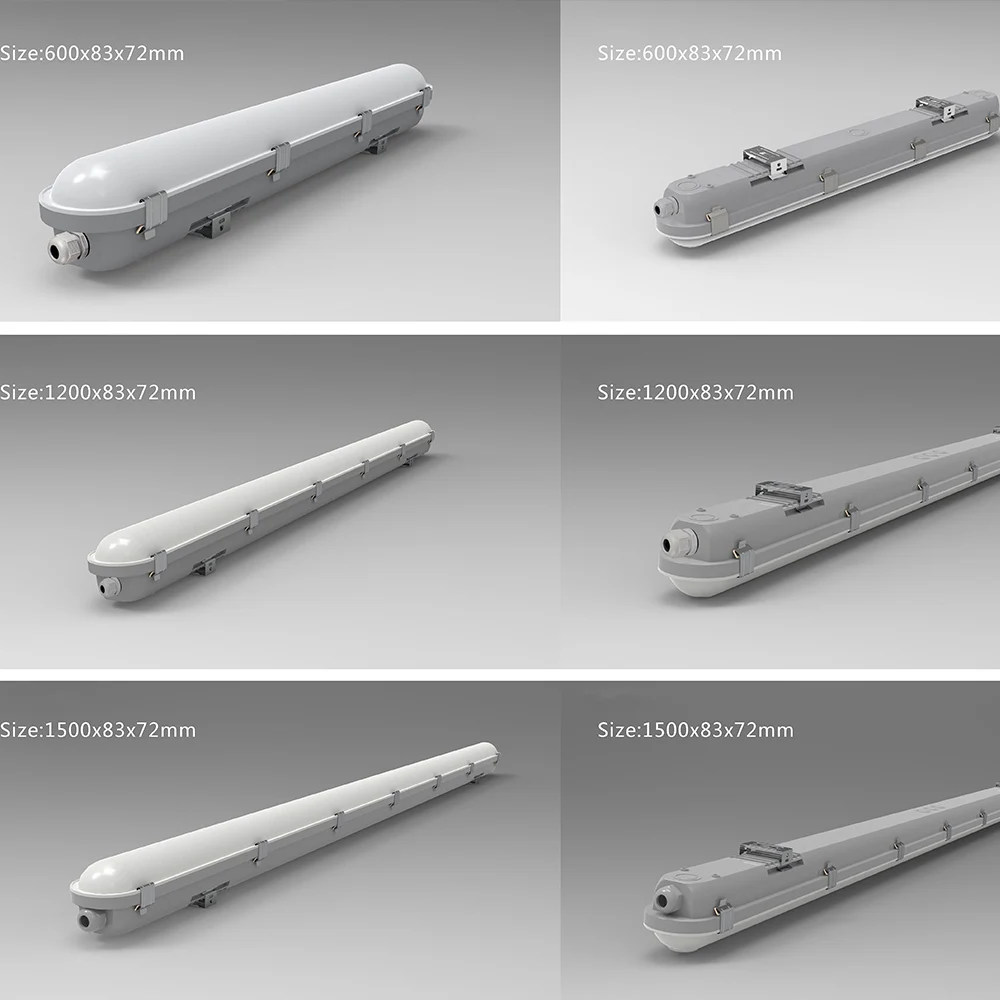 tacway 2*18w 1.5m Motion Sensor Linear Light Led Tri-proof Light Fixture Led Batten Lights for shopping mall