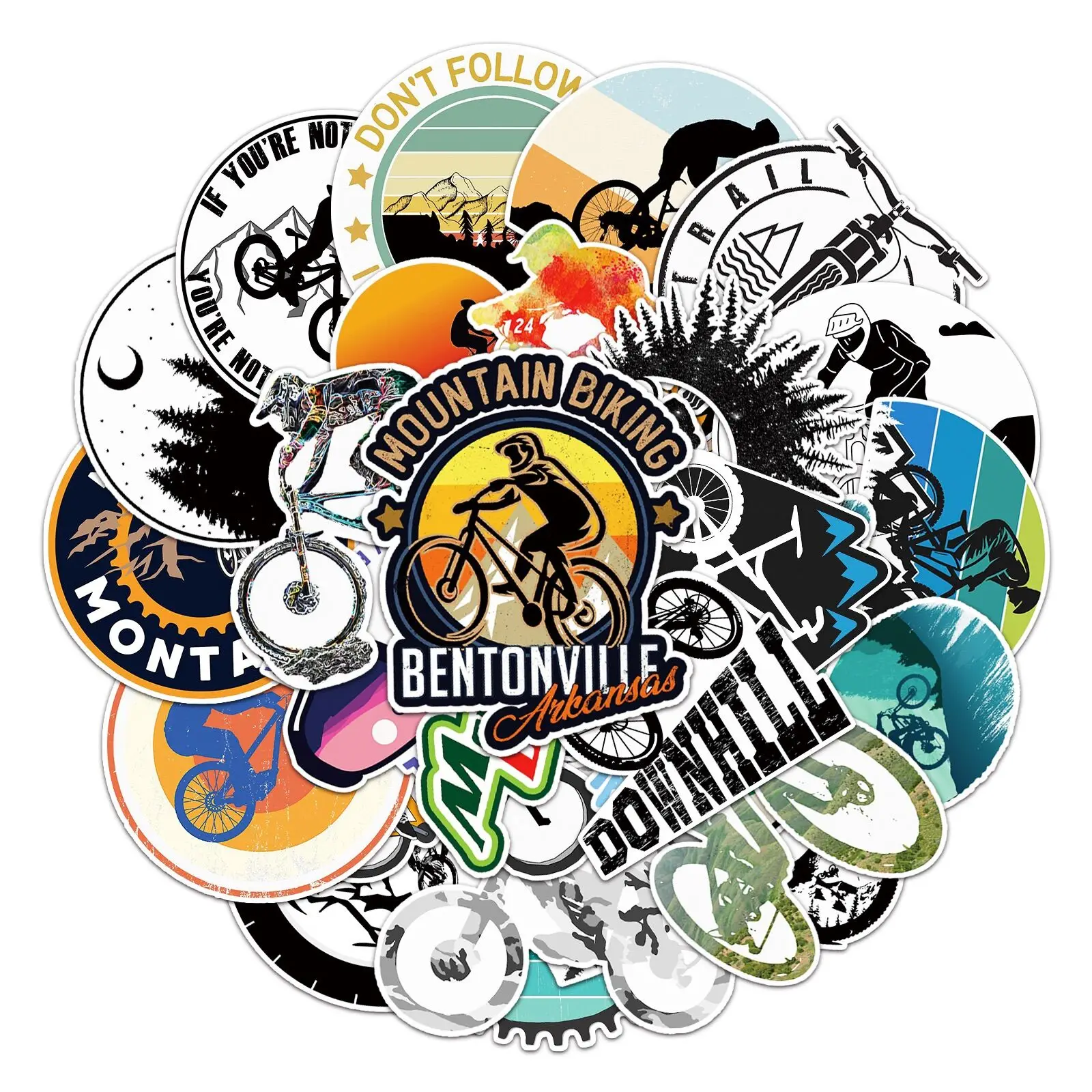 Оптовая Продажа Новый дизайн 50 горный велосипед граффити наклейки мультфильм крутая езда