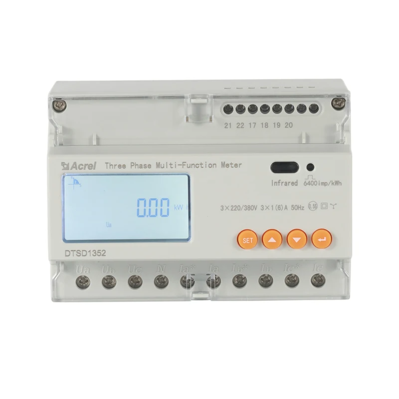 DTSD1352-C/1(6) трехфазный многофункциональный RS485 Modbus din-рейку счетчик энергии для фотогальванический