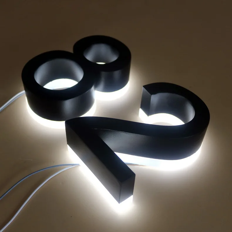 
Custom modern house number led address sign 3d backlit led alphabet letters 