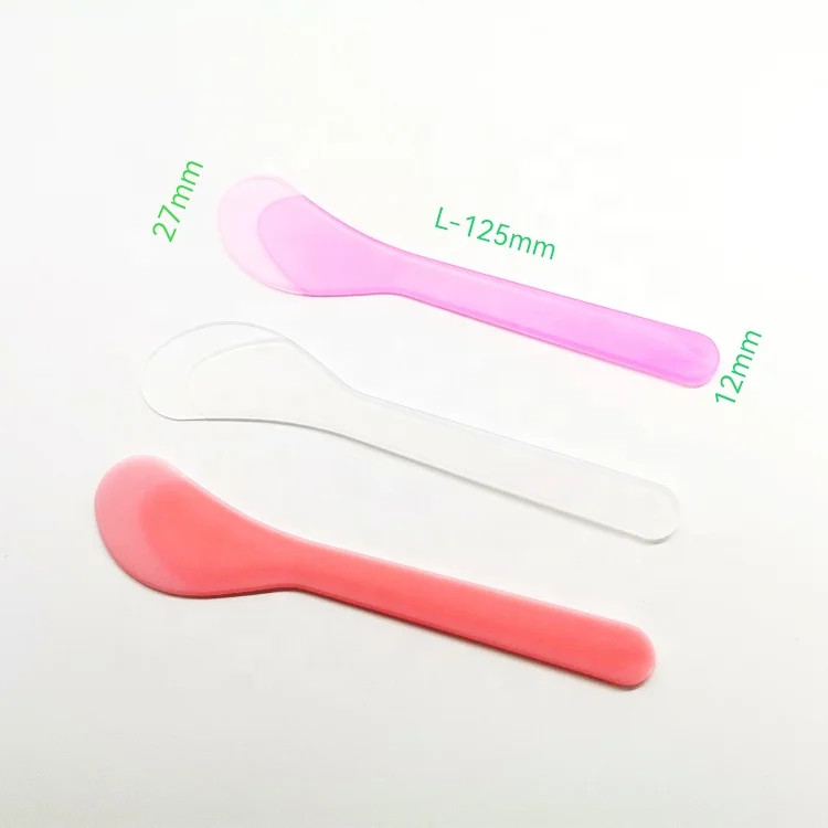 China manufacturer direct sales plastic face spoon custom color face cream spoon transparent facial mask spatula