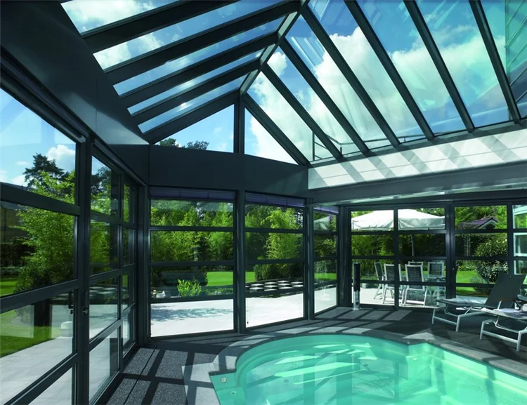 High Quality Roof Molding Sun Rooms And Glass House triangle roof prefab molding sunrooms