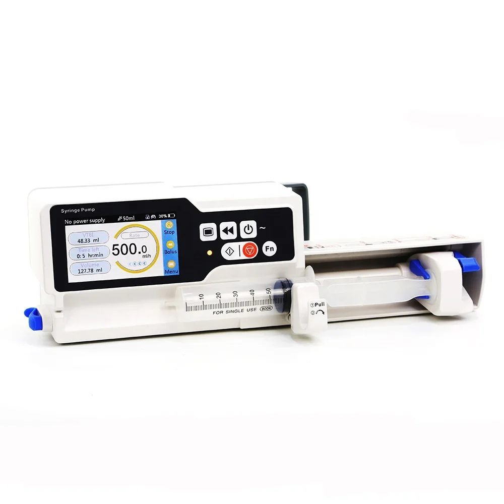 
Medical Equipment: PRSP-S700 High Quality Single Channel Electric Syringe Infusion Pump with Touch Screen & Drug Library 