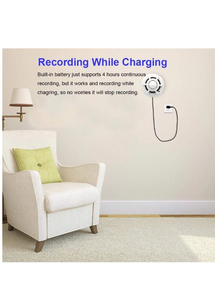 P2P ip Smoke Detector WiFi Camera wireless hidden spy ip camera 1080p wireless smoke detector camera