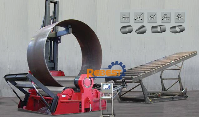 CNC Hydraulic Four Roller Plate Pinch Rolling Machine Metal Stainless Steel Sheet Roll Bending Machine