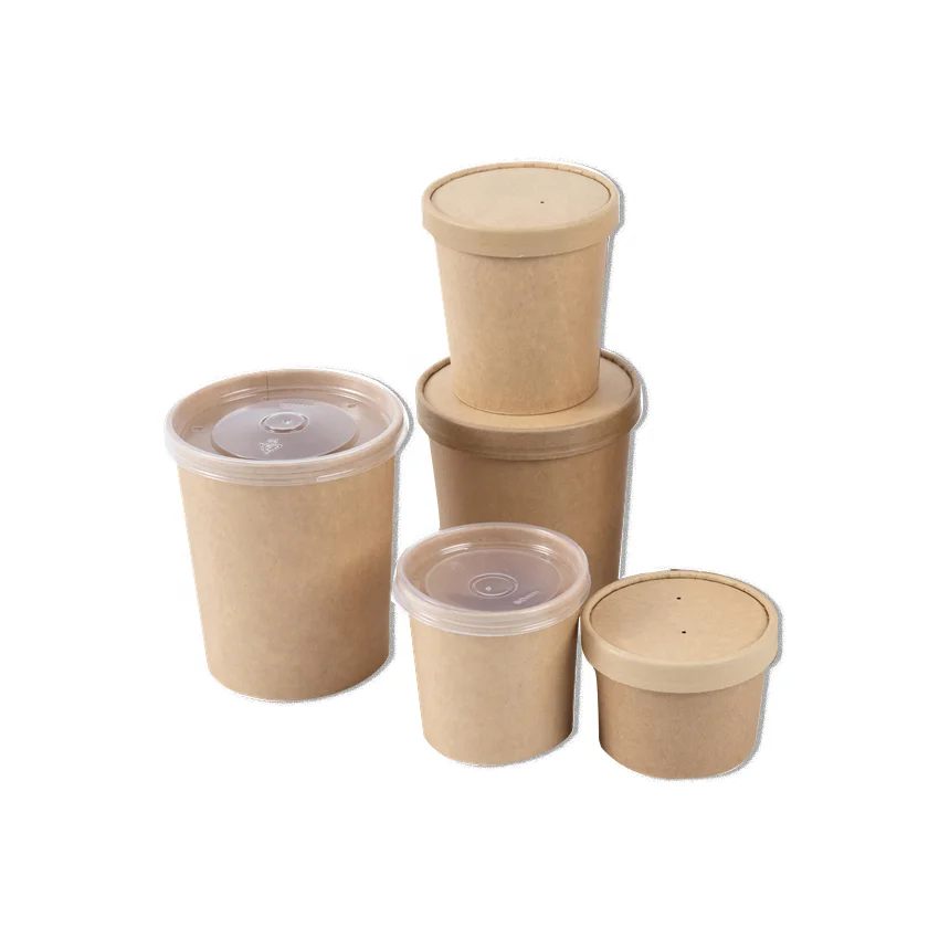 Good Quality Eco-Friendly Take Away Sustainable 16 oz. wet food packaging cup noodle paper cup for lunch and dinner