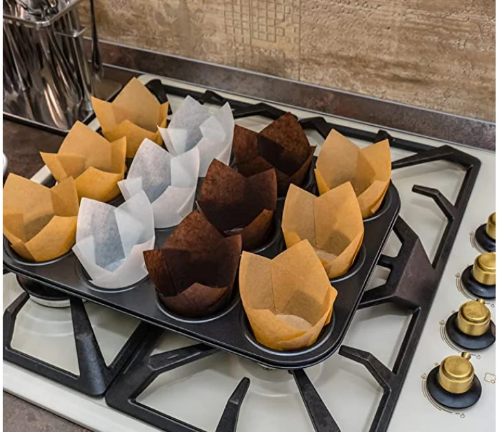 150 pieces Baking Cups Holders Muffin Baking Cups Set for Wedding, Birthday Christmas Baby Shower Tulip Cupcake Liners