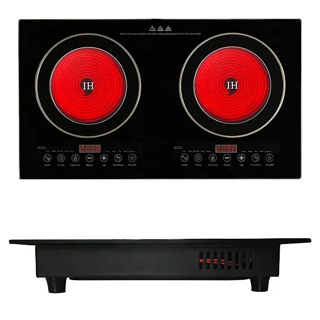 OEM двойная инфракрасная плита 4400 Вт встроенная электрическая индукционная 2 горелки Инфракрасная Плита