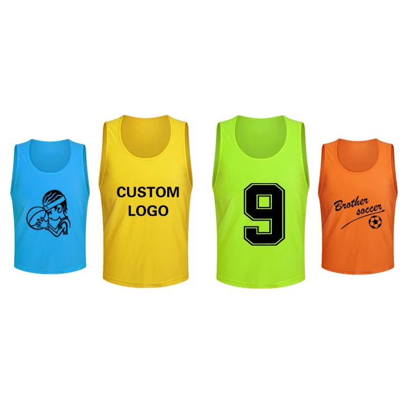 Wholesale Custom  Football Training Vest Bibs Mesh Scrimmage  Vests Soccer Vest Soccer Training Bibs