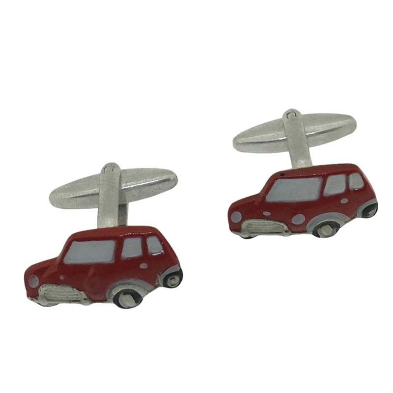 Custom Design Enamel Car Shape Novelty Cufflink