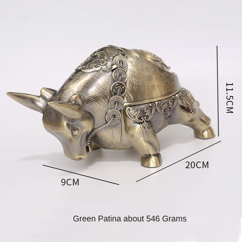 
Magnificent ashtray creative personality trend home living room decoration retro home European style year of the ox ashtray man 