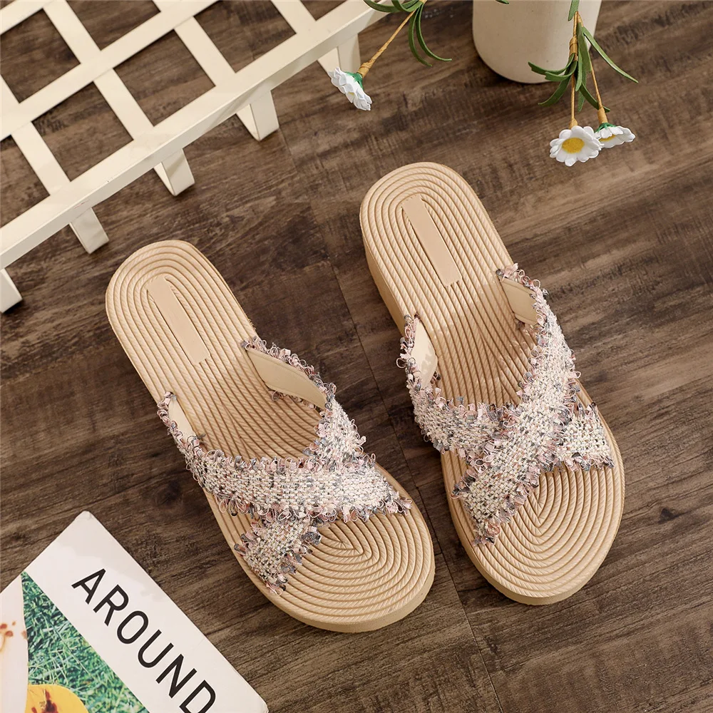 Hot sale summer beach casual slipper flip-flops outdoor for women men indoor outdoor platform slipper