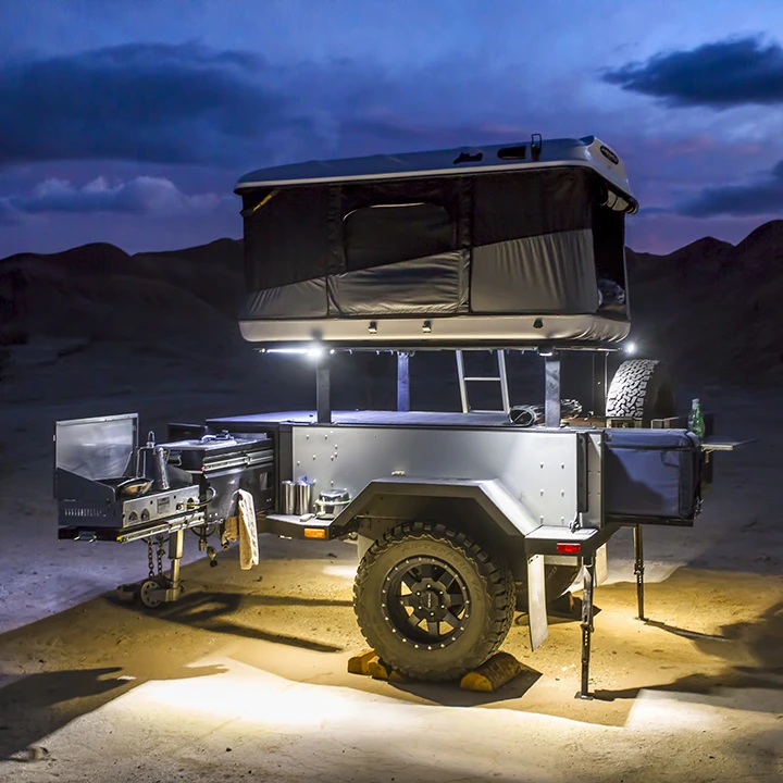 New Customized Mini Easy Towed Off Road Camper Trailer Australian Standard With Camping Kitchen For Sale