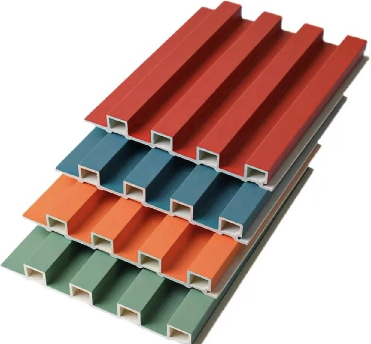 fireproof wpc wooden grain great price interior 3d slat plastic composite pvc wall decoration panel de pared fluted board.