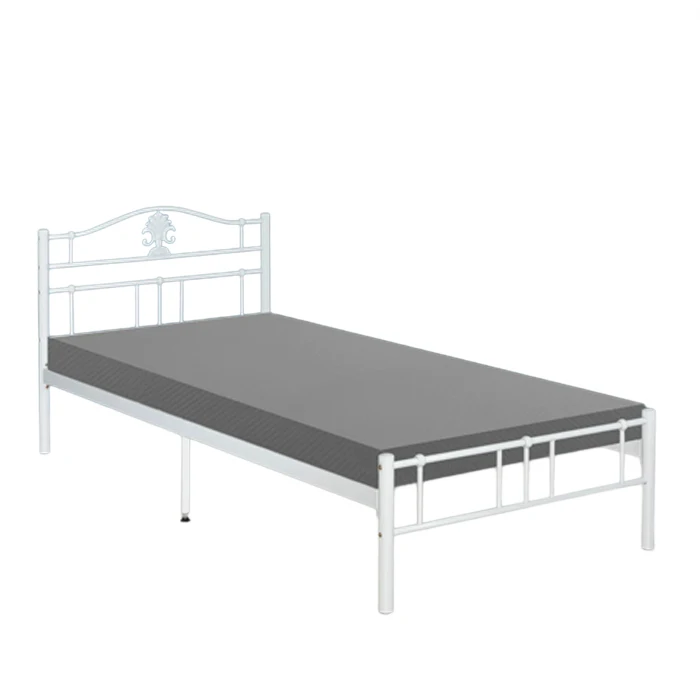 OEM Modern Metal Platform Single Size Bed Frame Iron Steel Slats Base with Under Bed Storage Classic Metal Platform Bedframe