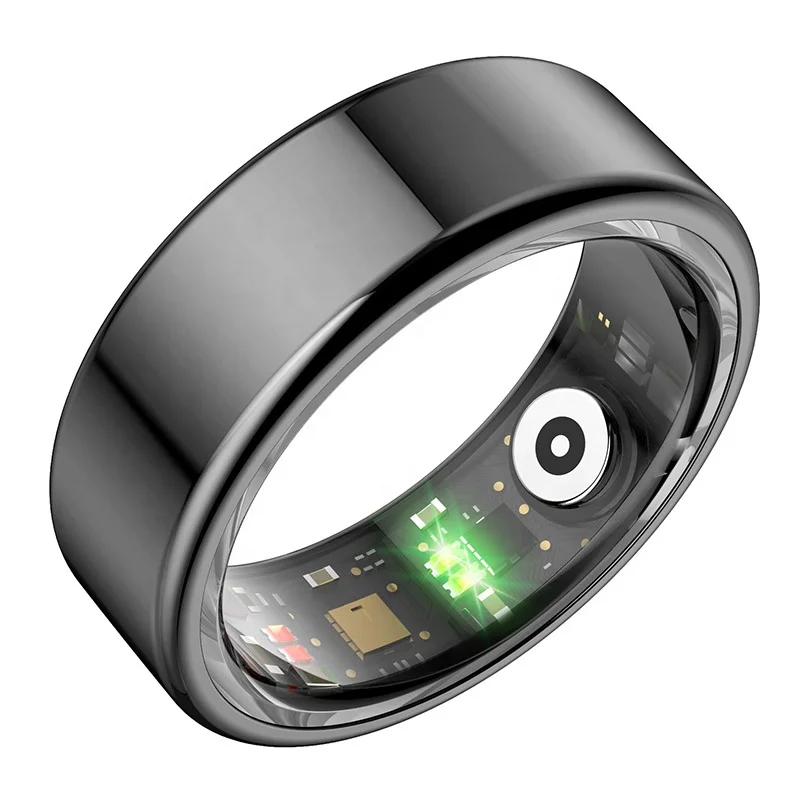 2024 R02 Heathy Tracker Smart Ring for Heart Rate Blood Oxygen Monitoring Sleep with Charging case