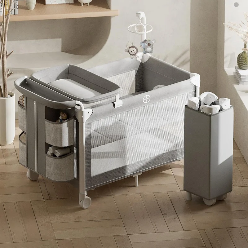 Foldable Multifunctional portable mobile newborn child infant playpen fence travel cot Bedside Sleeper bassinet baby crib bed
