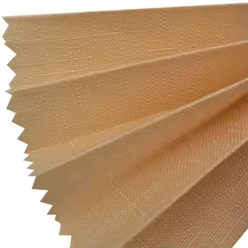 Sunscreen Vertical Satin Gold pleated curtain Pleated Blinds fabric for Car shade folding fabric blinds