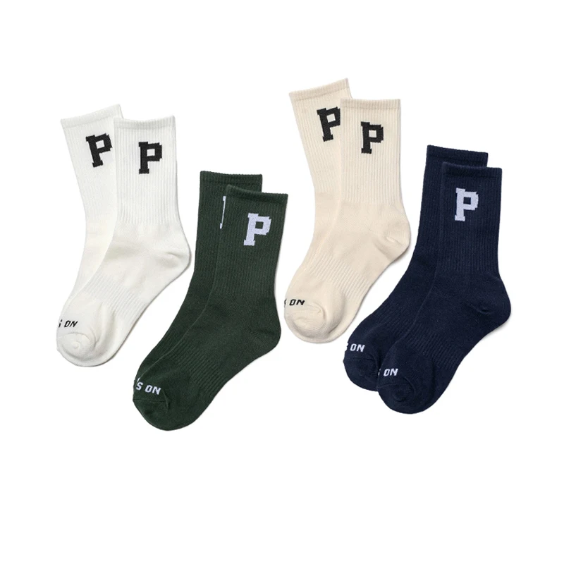 Wholesale custom dress business crew socks men socks new fashion plain color crew socks