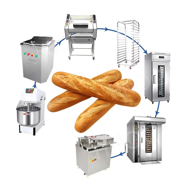 HNOC Industry Bakery Baking Equipment Set Professional Full Automatic Small Square Bread Baking Machine Price