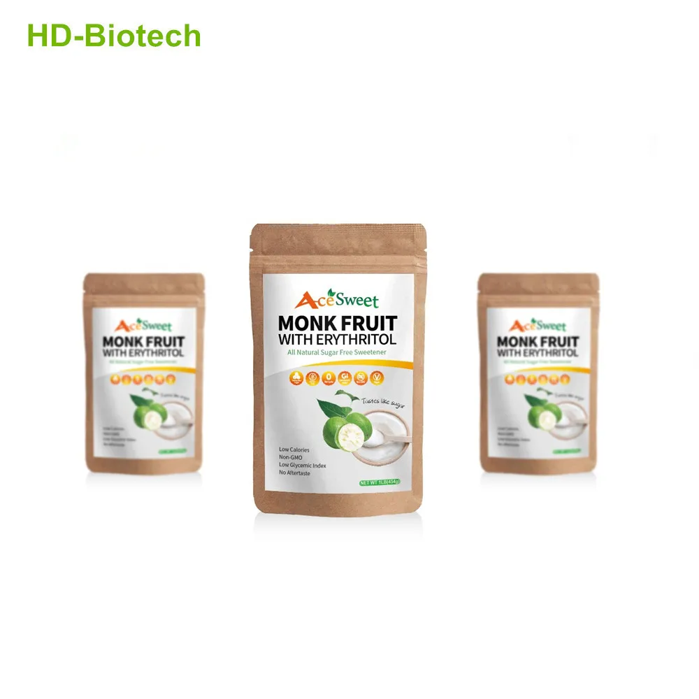 Поставка с завода HACCP, заменитель сахара Lakanto, золотой подсластитель monkfruit/Золотой Фруктовый Сахар monk/коричневый сахар monkfruit