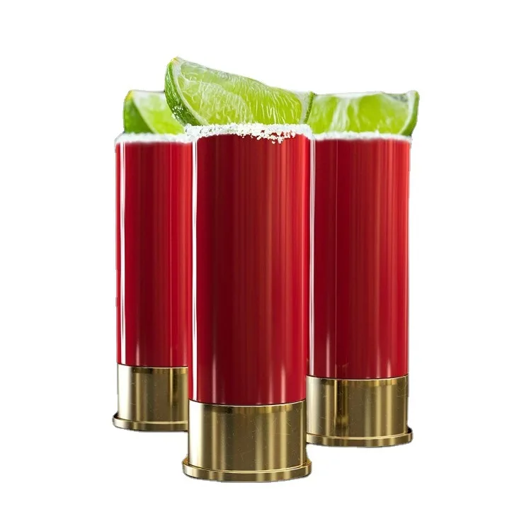 Plastic Bullet Shot Glass Set 4 pack 12 gauge shot glasses Bullet Shape Wine Glass Party Gift