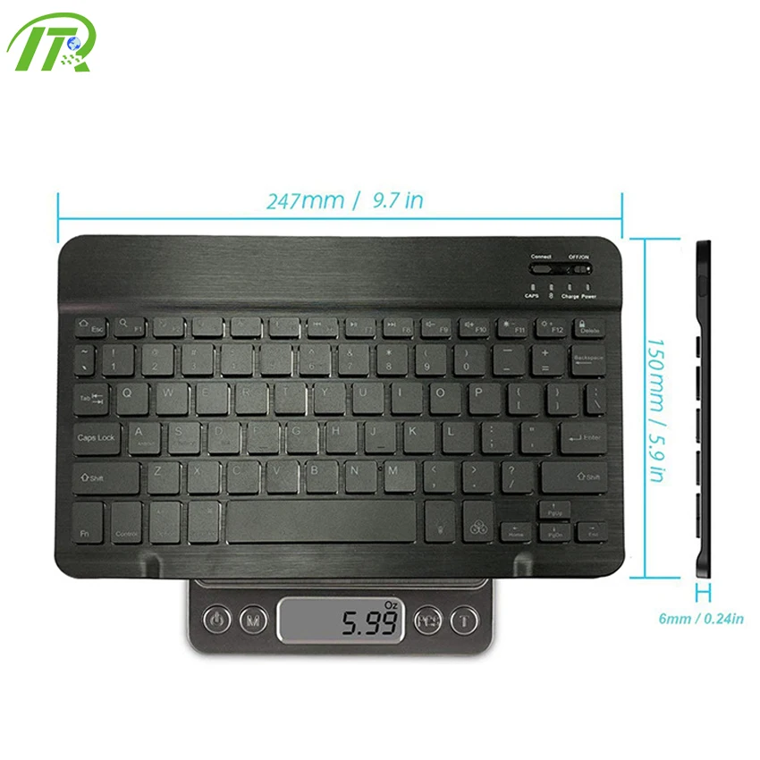 Custom Logo Supplier Slim Chocolate Keys Portable Wireless RGB LED Backlit Gaming Keyboard