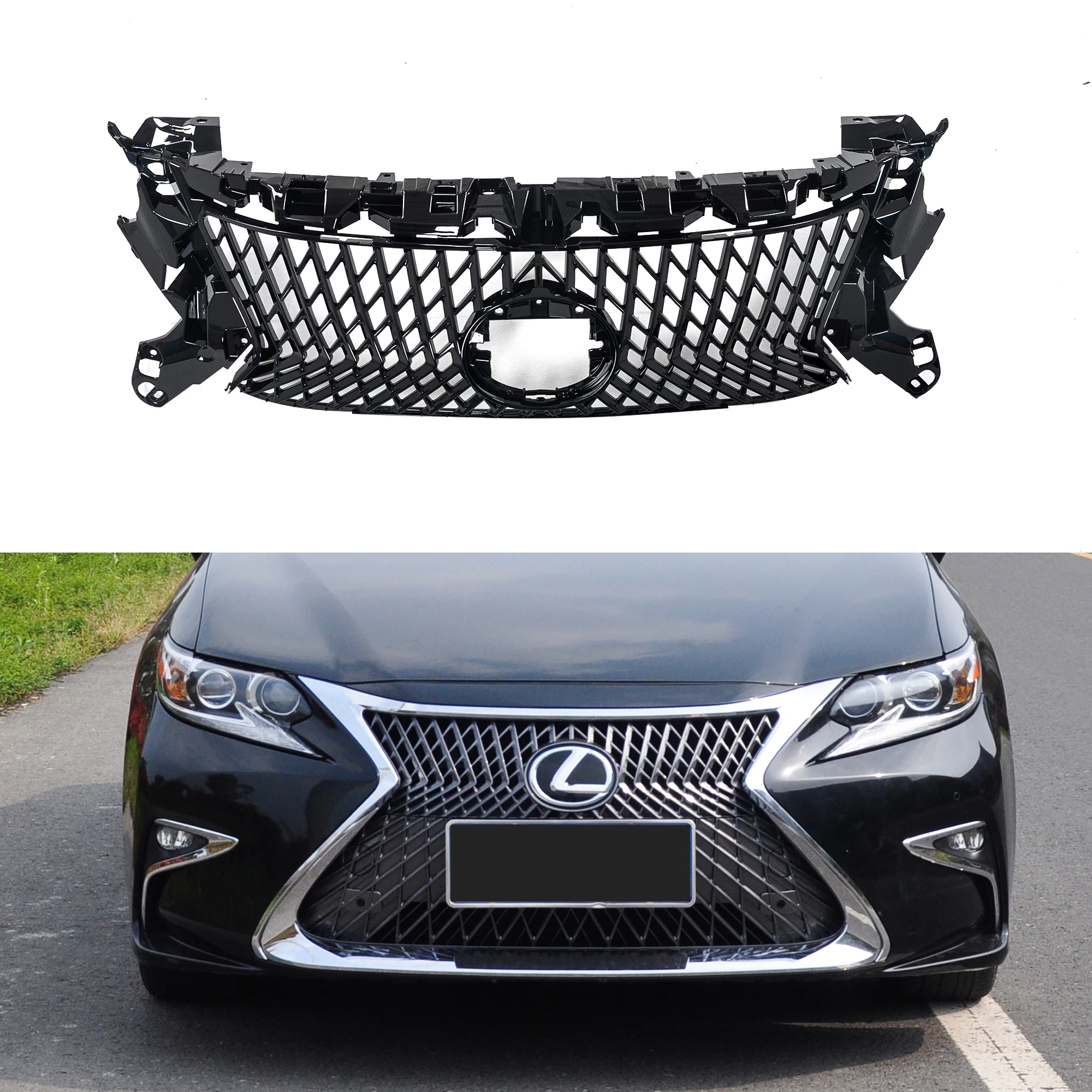 Factory ABS Front grille for Lexus ES 2015-2017 Lexus ES250 ES300H ES upgrade Lexus LS/ ES F-SPORTS