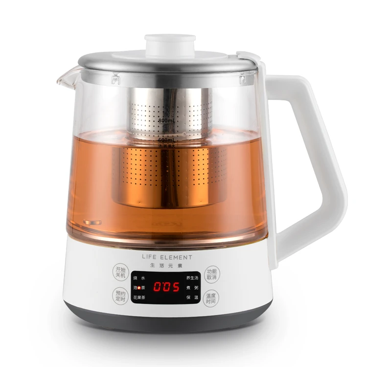 0.8L Electric Kettle Digital Control Multifunction Temperature Adjustable Tea Kettle with High Borosilicate Glass Life Element