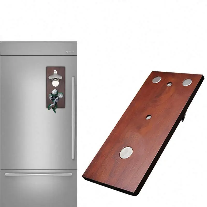 64 Freezer Door Magnetic Beer Cap Opener Wall Mounted Cap Remover Refrigerator Vintage Metal Wall Mounted Beer Bottle Opener
