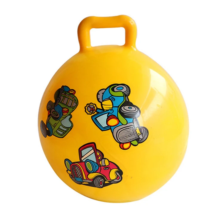 Pvc Hopping Bouncy Ball With Handles Sit Bounce Playing Hopper Ball Jumping For Kids