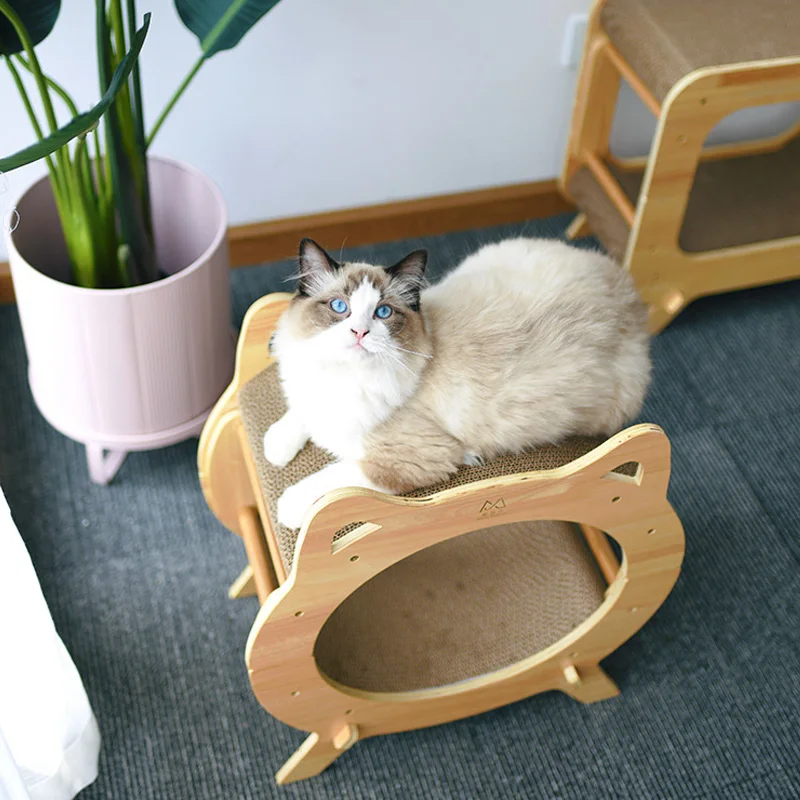 Pet Factory Cat Tree House Paper Cardboard Cat Scratcher Cave Wooden Cat House