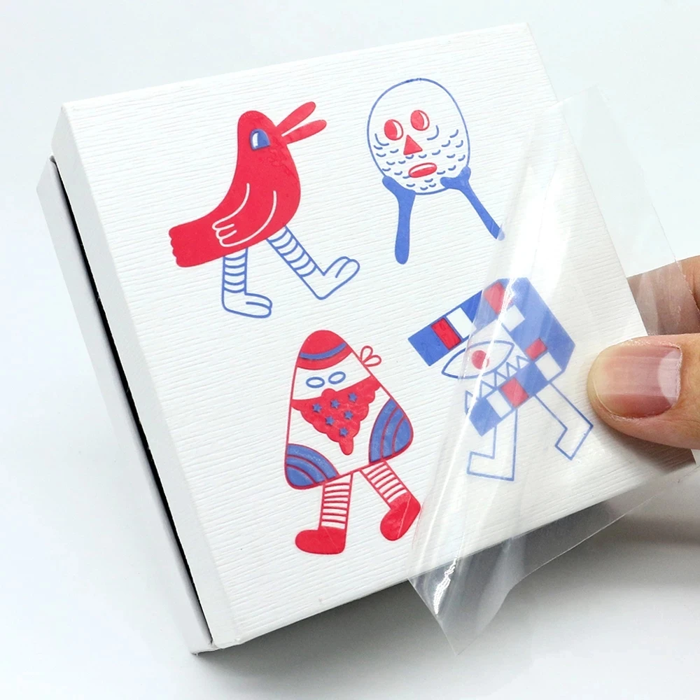 Custom printed UV transfer sticker, removable vinyl sticker transfer die-cutting with LOGO