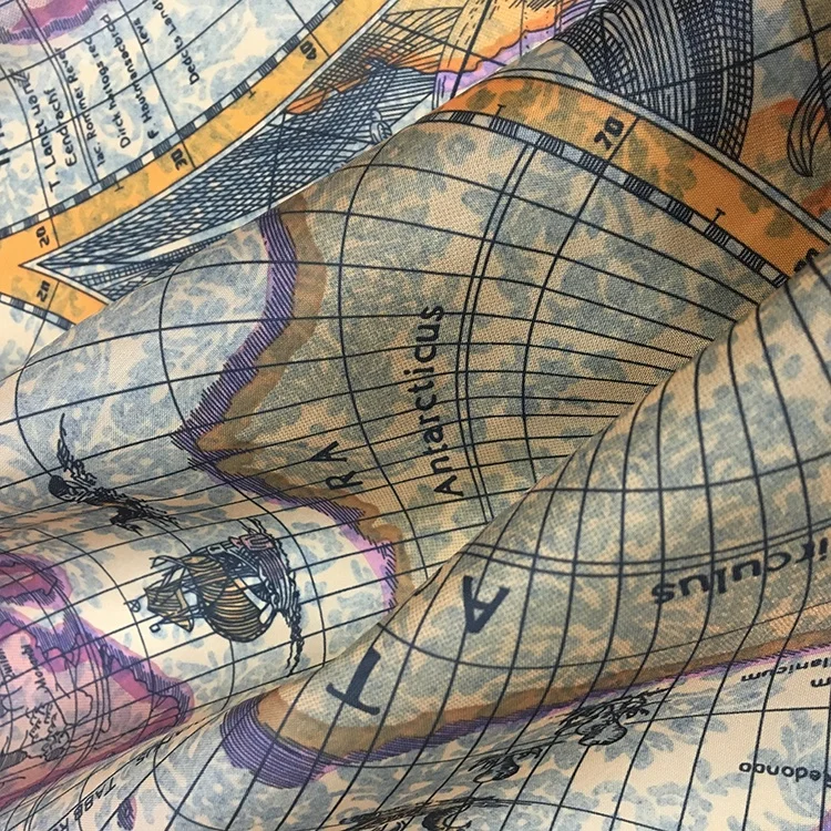 World map Fire Balloon Cute shark 170T 190T 210T print Polyester Taffeta for bag garment jacket Various patterns