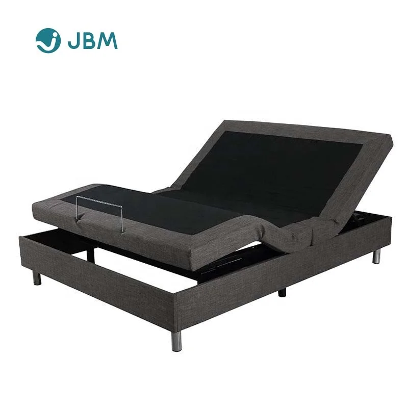 Квин мебель из пены с мотором для управления матрасом электрическая регулируемая кровать Беспроводная дистанционная складная металлическая