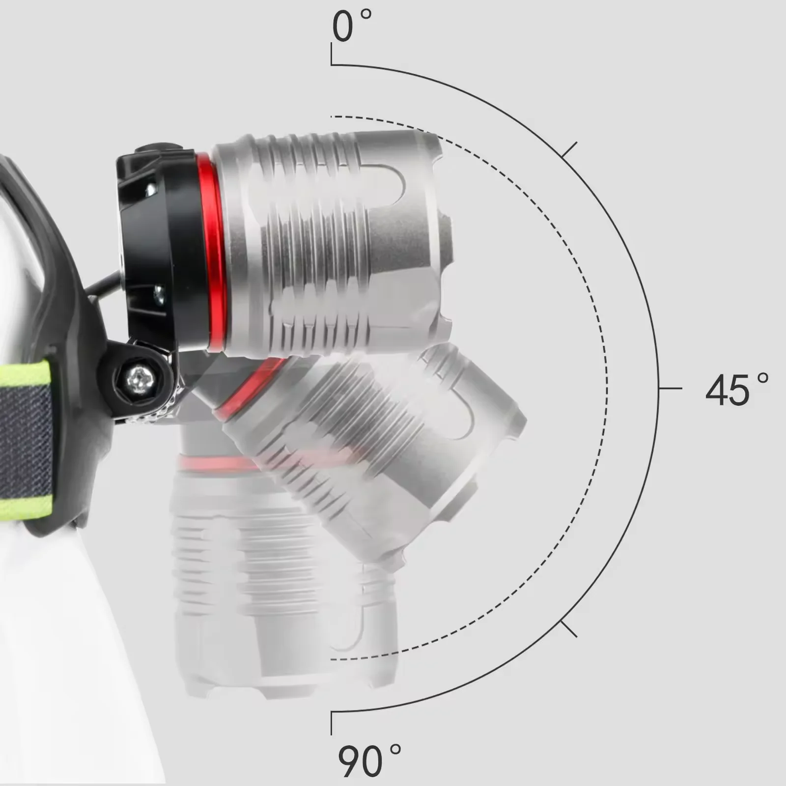 Aluminum Alloy Rechargeable Zoom Headlamp with USB Rechargeable Waterproof Headlight  For Outdoor Running Climbing Hunting