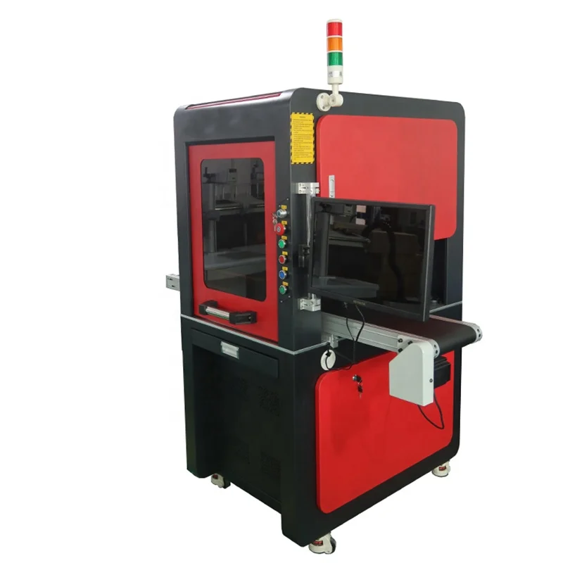 Raycus Max JPT Fiber Laser Marking Machine Machine with CCD automatic visual and positioning system with computer
