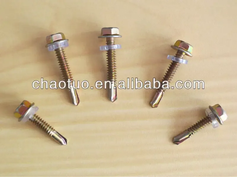 supply hex head self drilling screw with EPDM washer