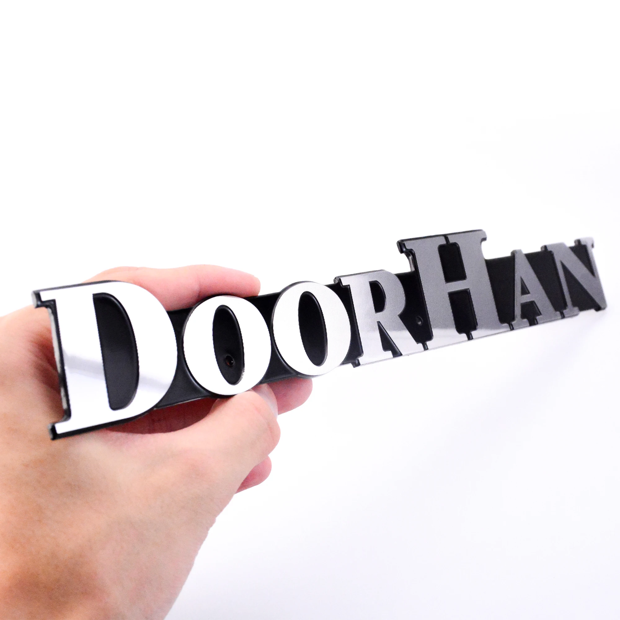 Diamond-Cut Customized Nameplate Silver Metal Logo Labels