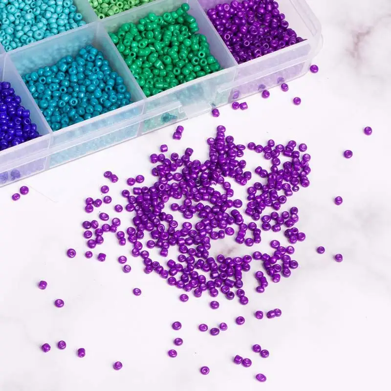 The new 2022 28 Colors Soild Color Glass Miyuki Seed Beads Set For Jewelry Making Baked Lacquer Dyed Core Beads