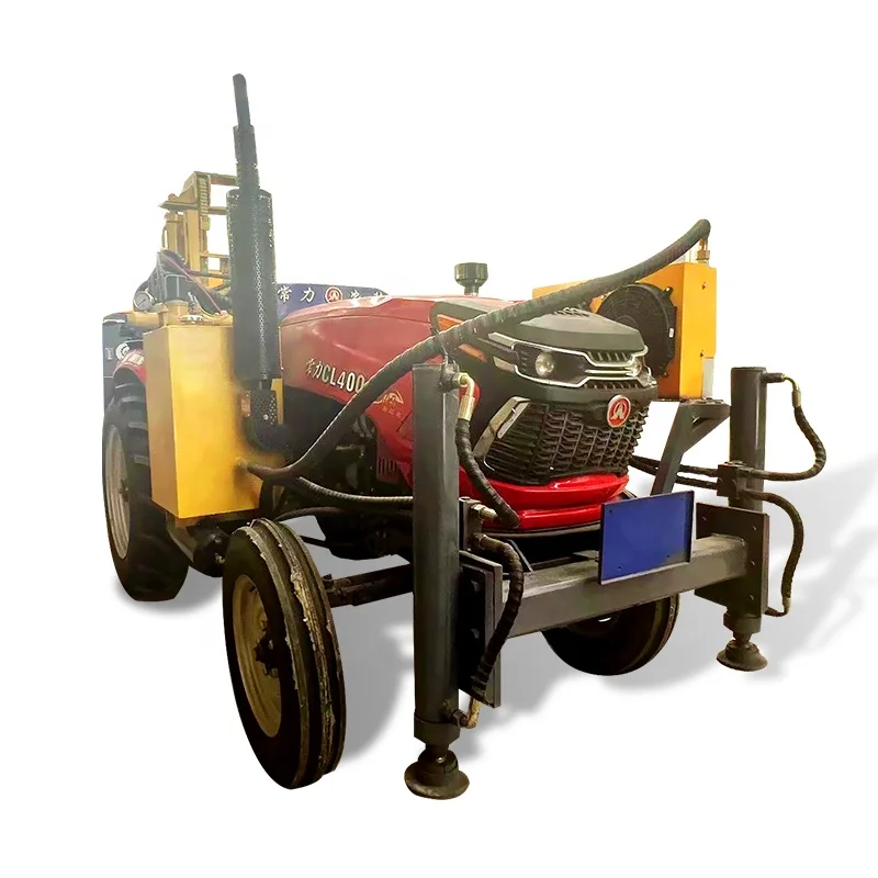 High Efficiency 40HP Diesel Tractor Mounted 200m Deep Hydraulic Underground Water Well Borehole Drilling Rig Machine