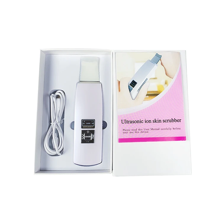 Ultra sonic beauty personal care acne pore beauty equipment facial cleaner dermabrasion ion ultrasonic skin scrubber