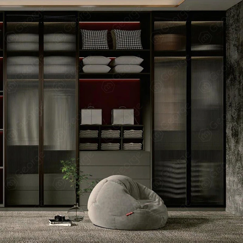 hot selling u shaped wardrobe wall in closet modern luxury cabinet storage home wardrobe with dresser table