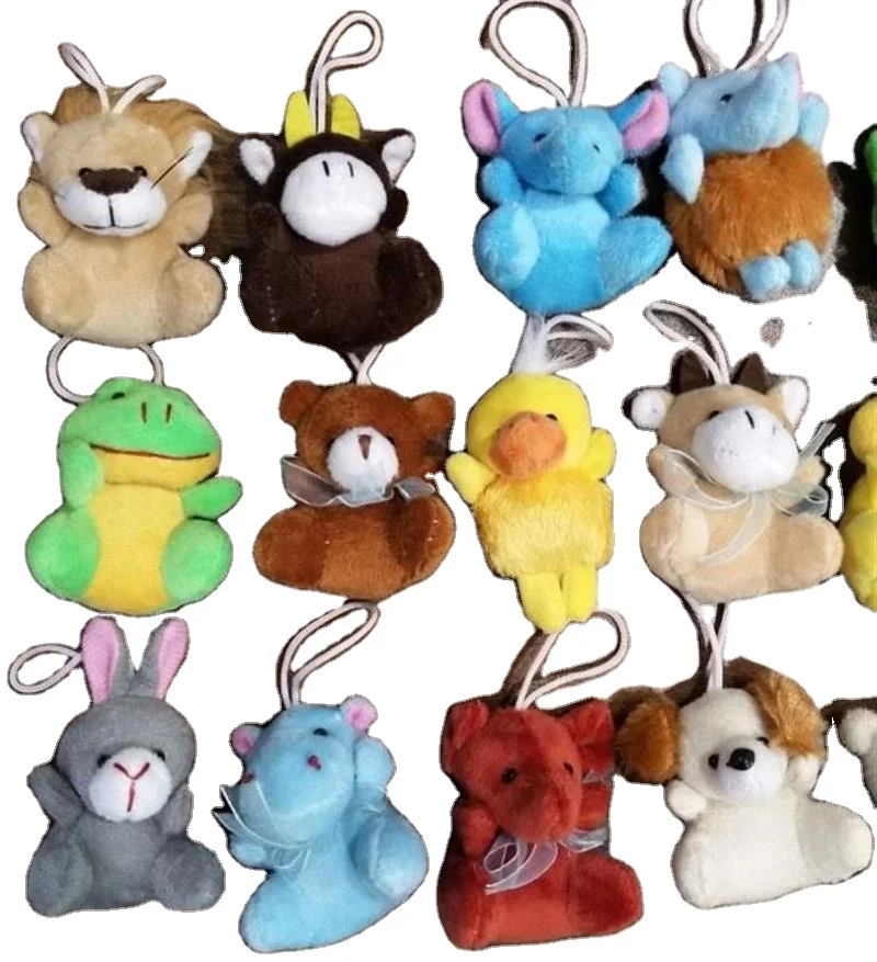 Wholesale Custom 8cm Stuffed Animals Plush Doll Key Chains Cute Soft leopard deer tiger dog bunny bear Keychain toys