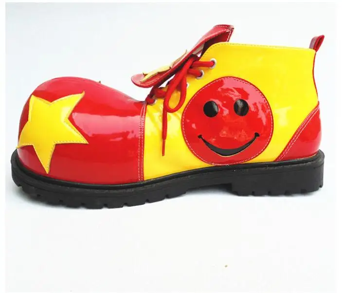 Luxury Clown Stage Performance Shoes PU Big Toe Chess Joker halloween cosplay party shoes