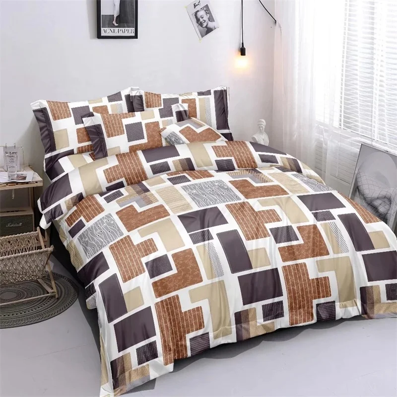 Wedding Floral Duvet Cover Set Queen Soft Printed Microfiber Comforter Cover Zipper Closure Corner Ties