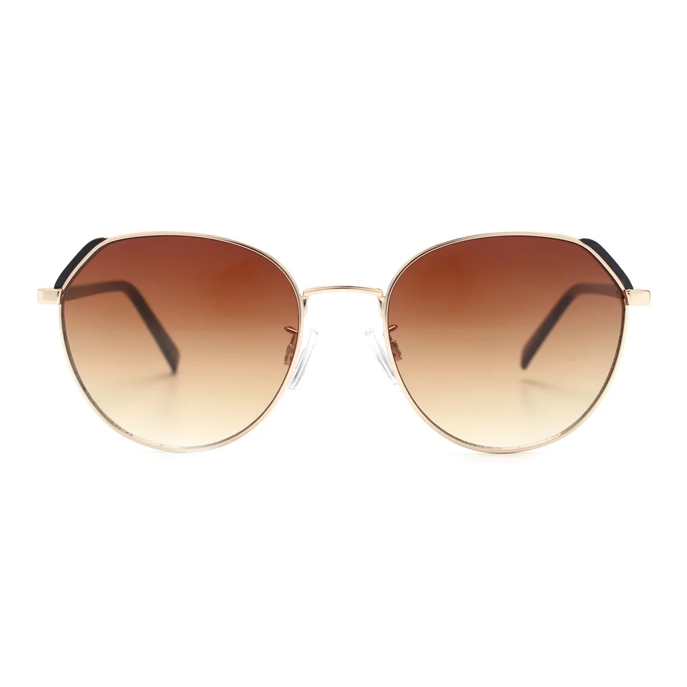 Wholesale 2021 Hot Sale High Quality Fashion Women Luxury Shades Metal Frame Sunglasses