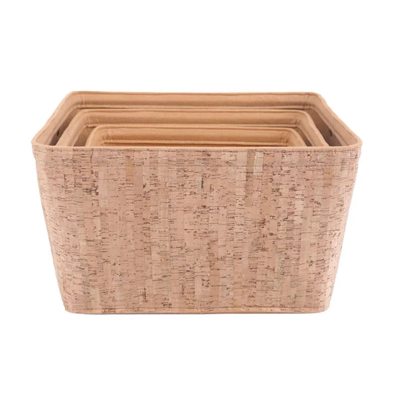 Hot sale felt and cork craft product basket wire laundry boxes baby toys storage basket